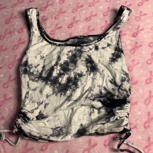 Crop top tie dye with Ties on the sides